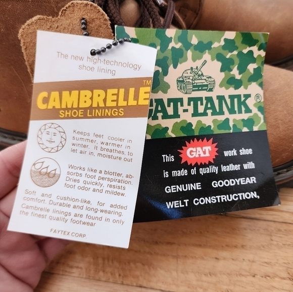 GAT Genuine Leather Upper | Cambrelle Lining Youth Work Boots US 4/ Euro 37 - Picture 6 of 9